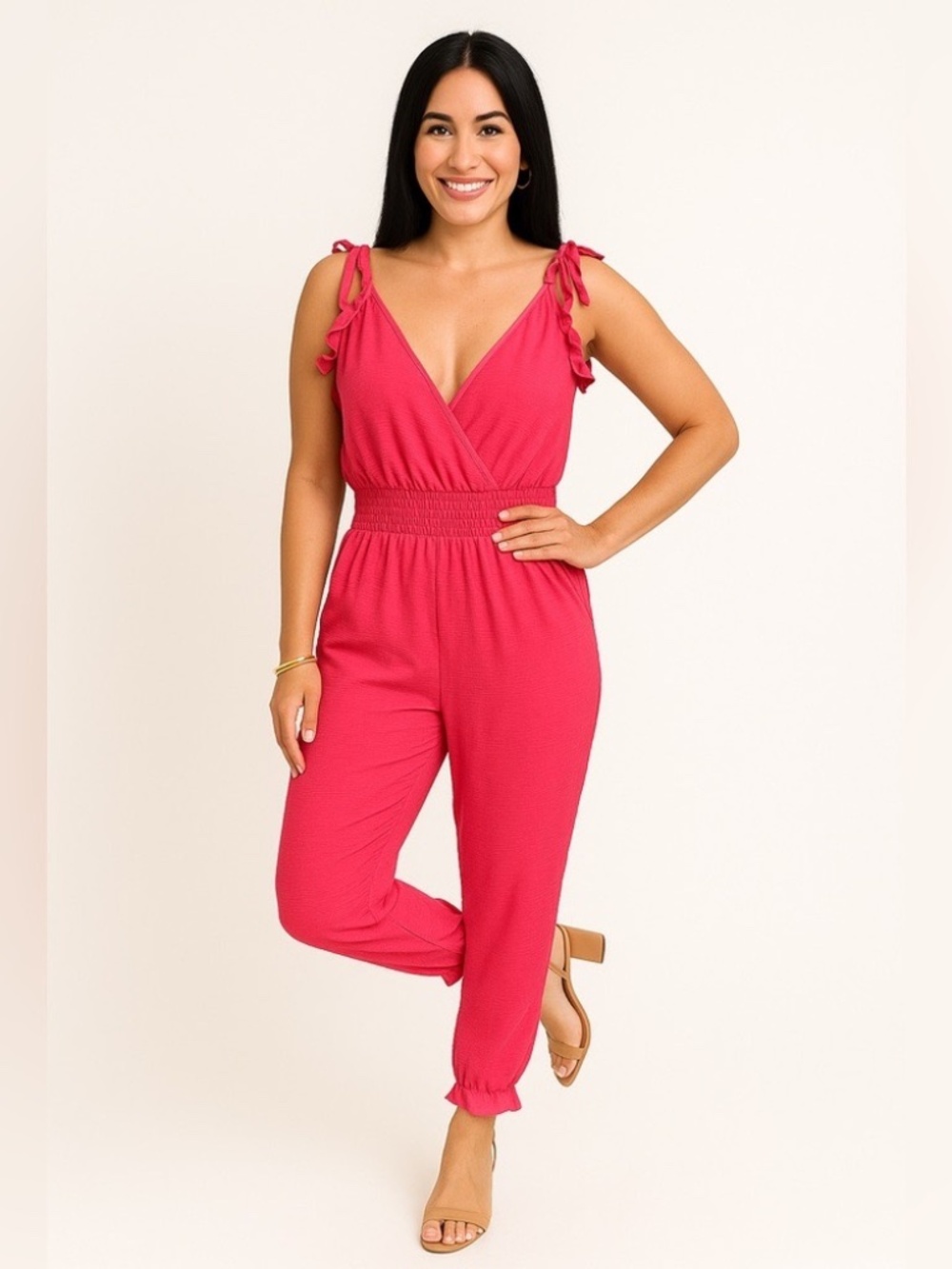 NEW WITH TAG! DOKOTOO SIZE MEDIUM M BRIGHT PINK JUMPSUIT LOT5910